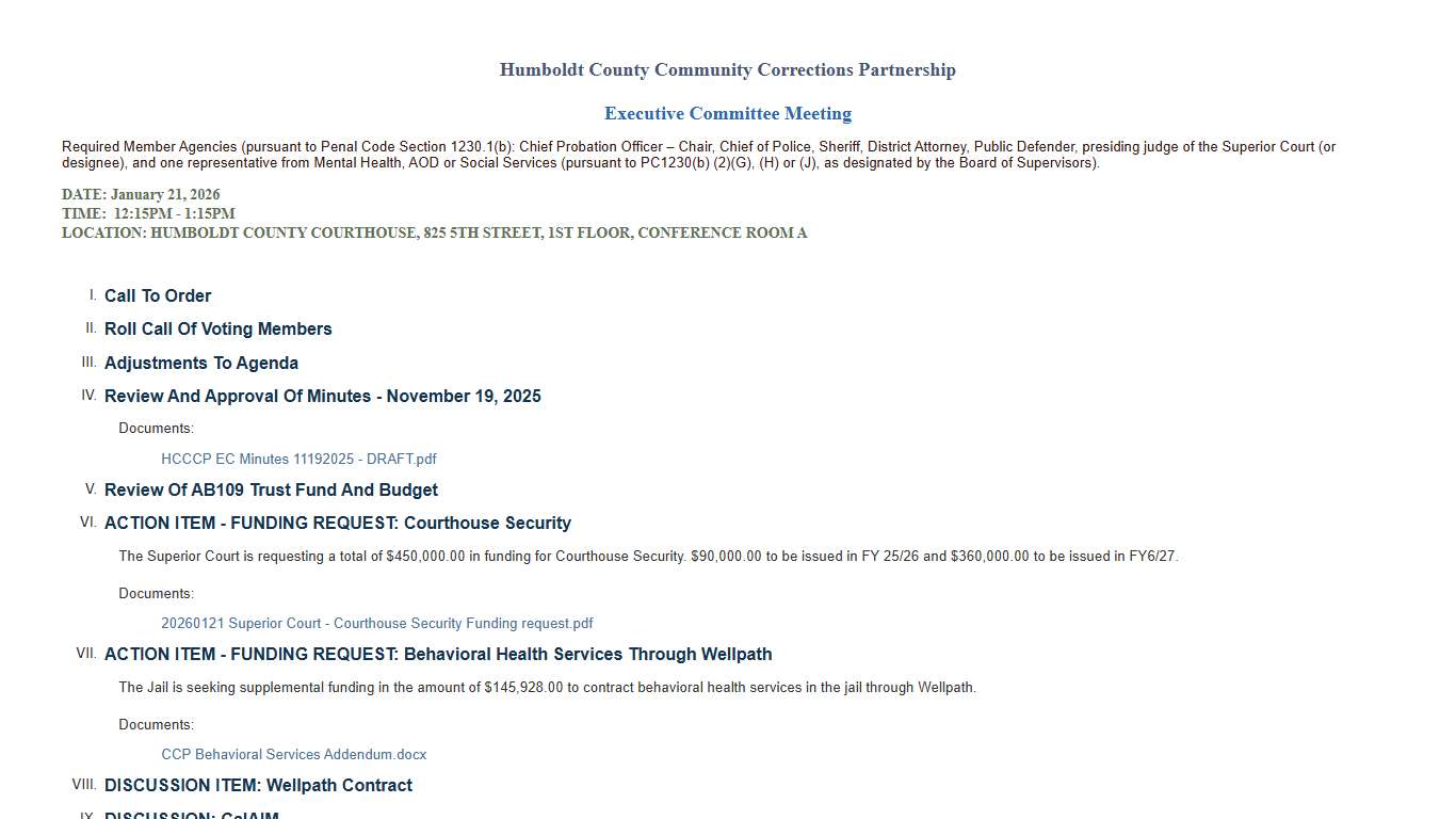 Agenda - 01/21/2026