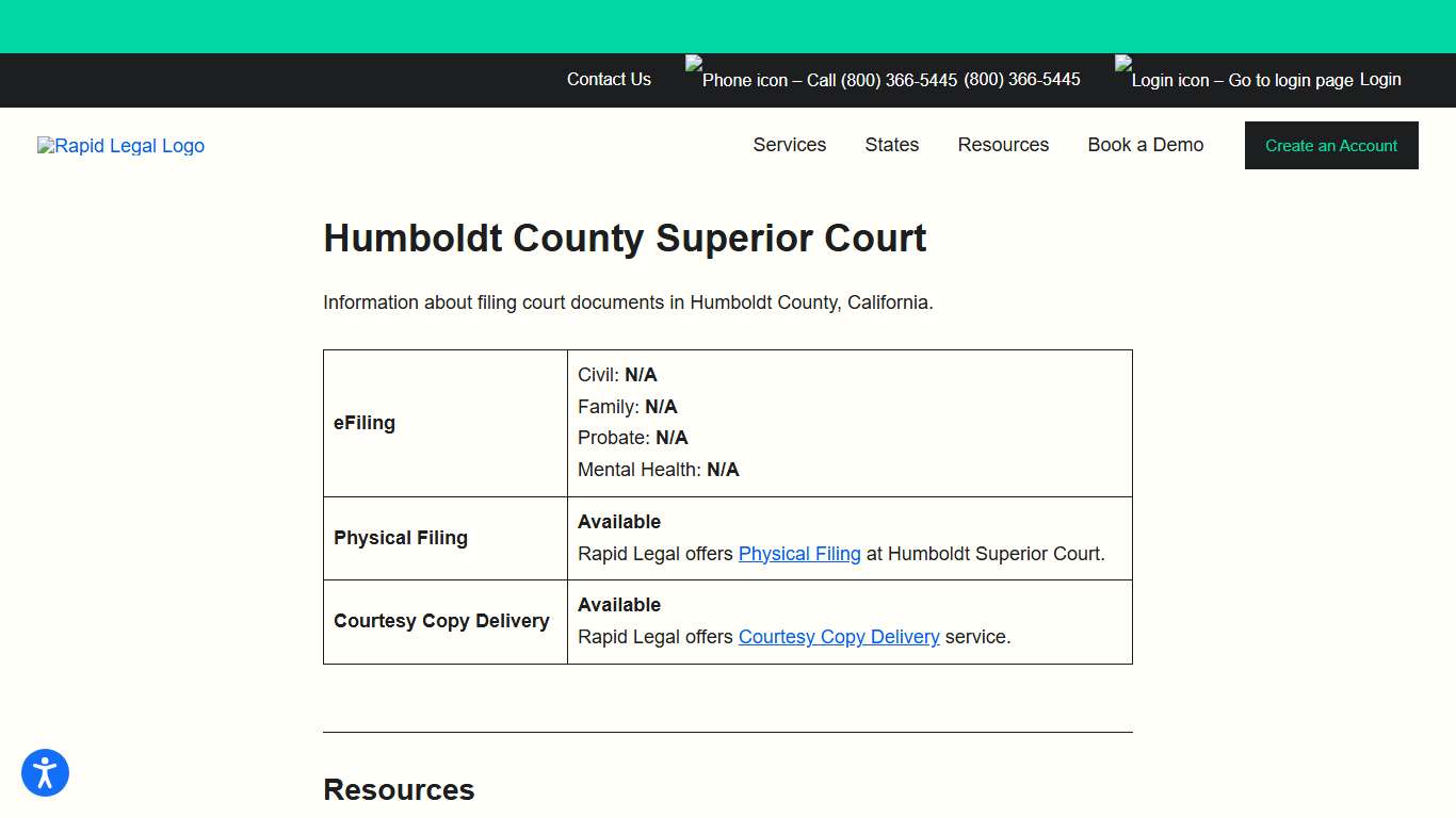 Humboldt County Superior Court - Rapid Legal Support